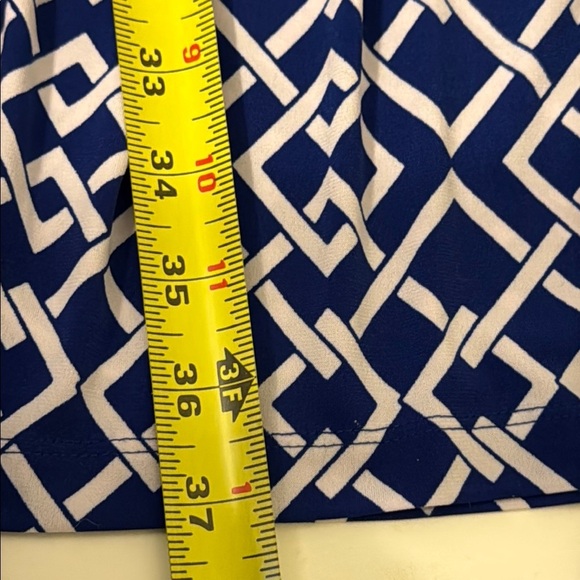 Enfocus Studio Blue and White Sheath Midi Dress - Picture 9 of 10